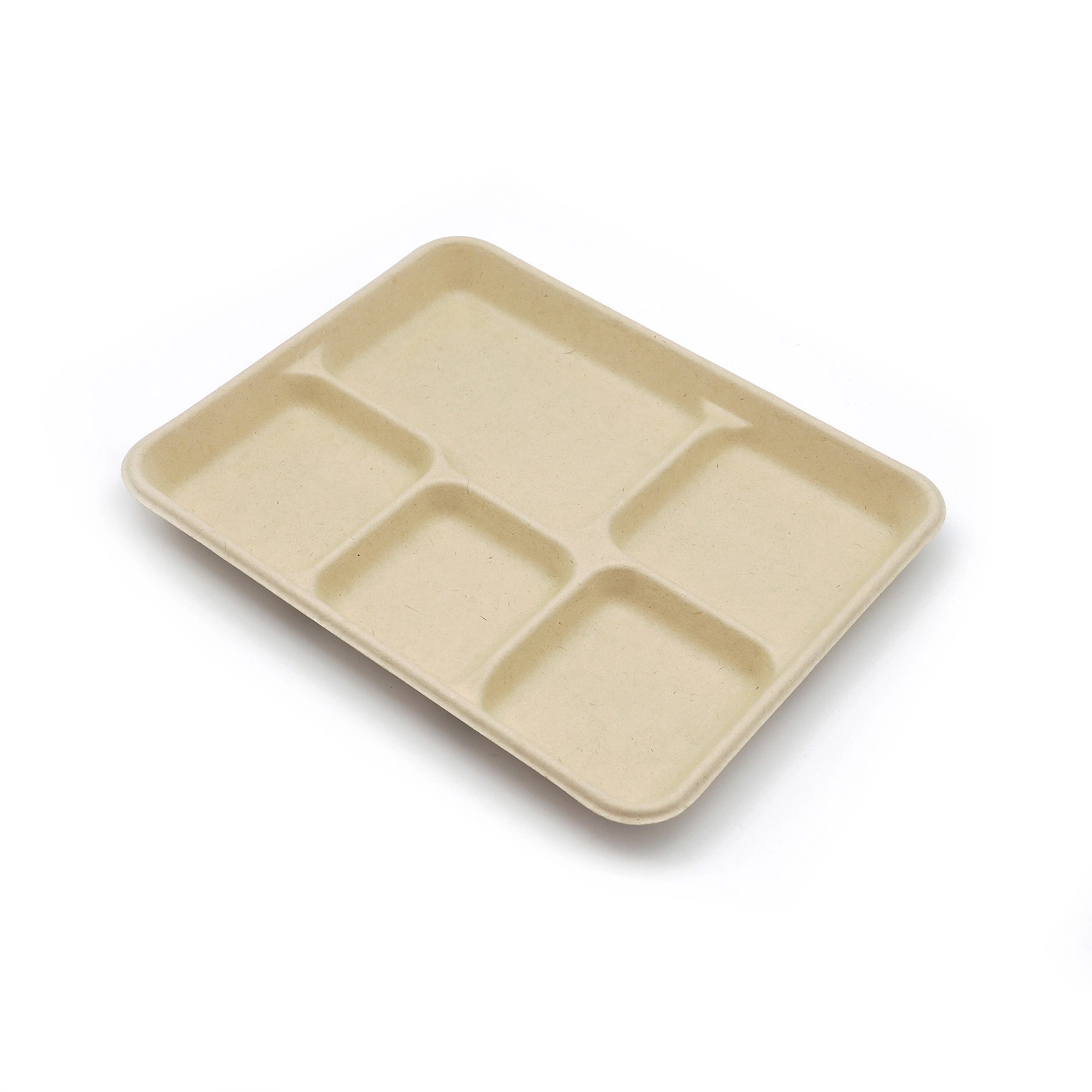 Customized Bamboo Pulp Paper Trays with 2, 3, 5 Compartments