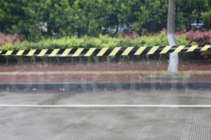 Wholesale/Supplier Security PVC Police Safety Caution Barricade Barrier Black and Yellow Hazard Warning Tape