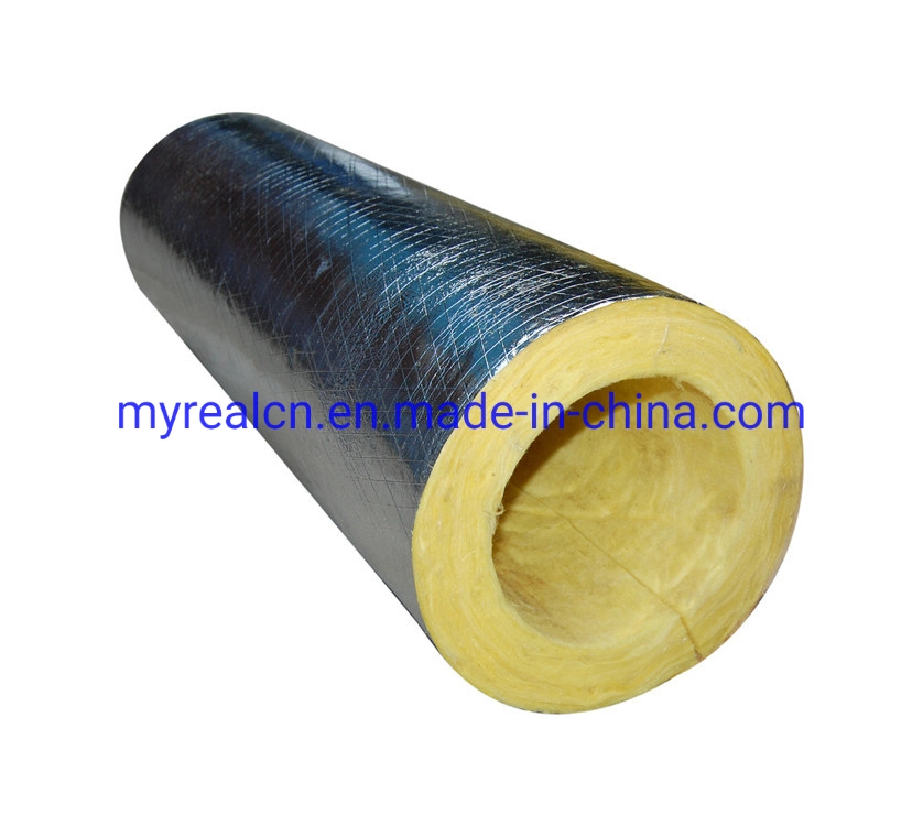 Glass Wool Insulation Heat Resistant Rock Wool Tube with Aluminum Foil