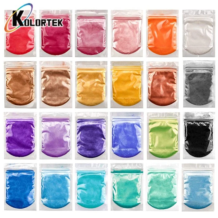 Kolortek Non-Toxic Powdered Pigments Set 24 Color Mica Powder for Epoxy Resin