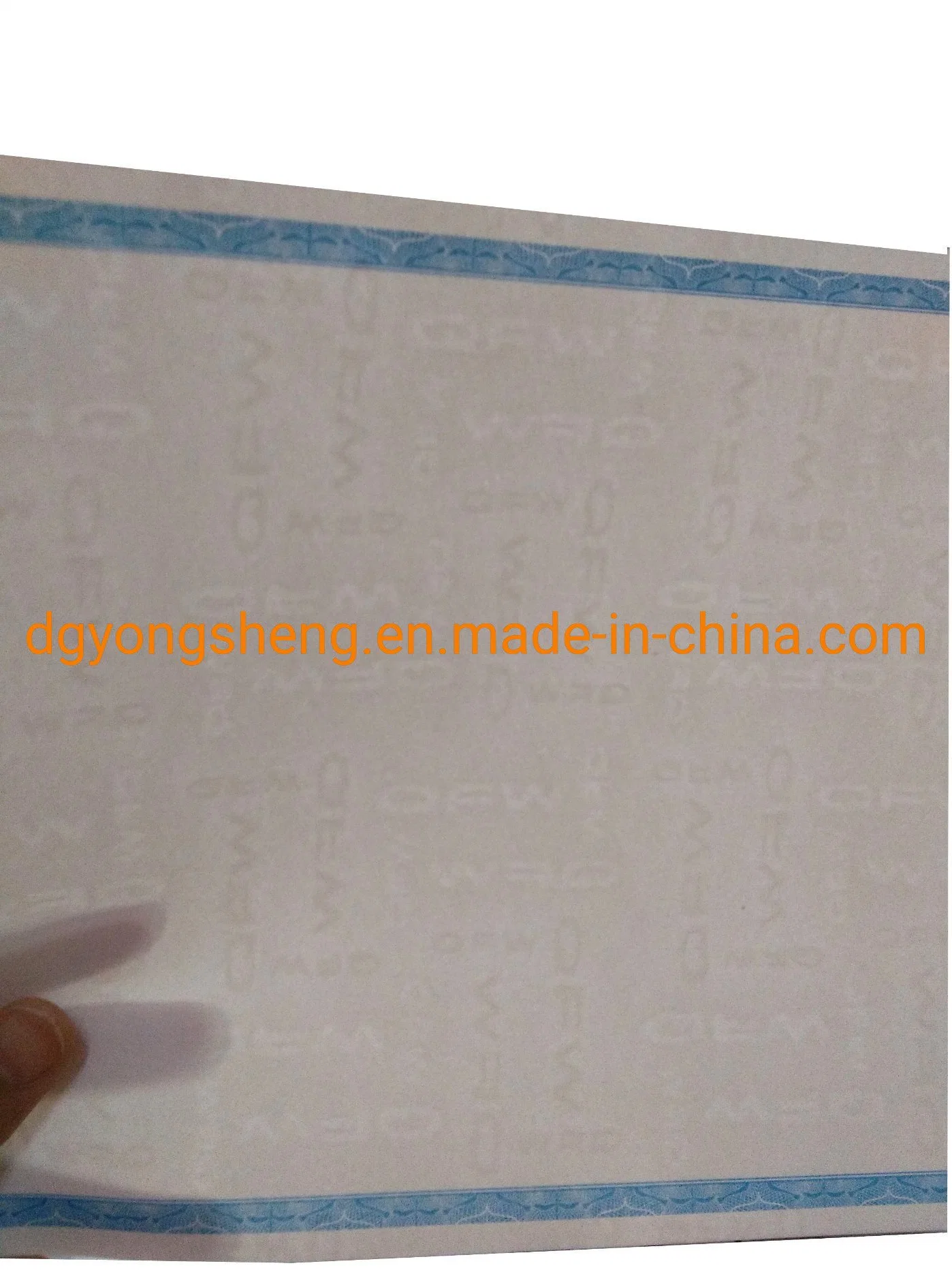 Anti-Fake Watermark Paper Security Printing