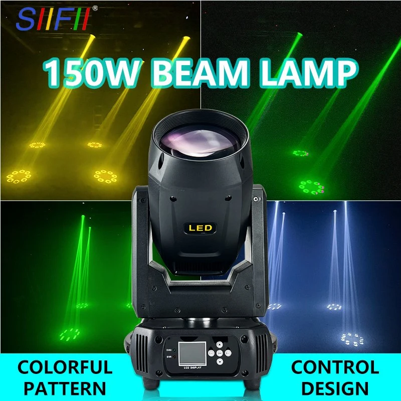 Flight Case Mini DJ Night Club Luces Wedding Wash Moving Head Stage Lights Beam 150W LED Moving Head