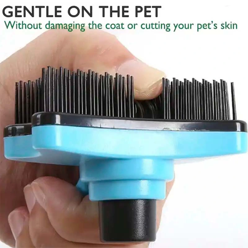 PET automatique pour l'épilation Comb Push plate Dog massage anti Outil de nettoyage pour brosse à sabot