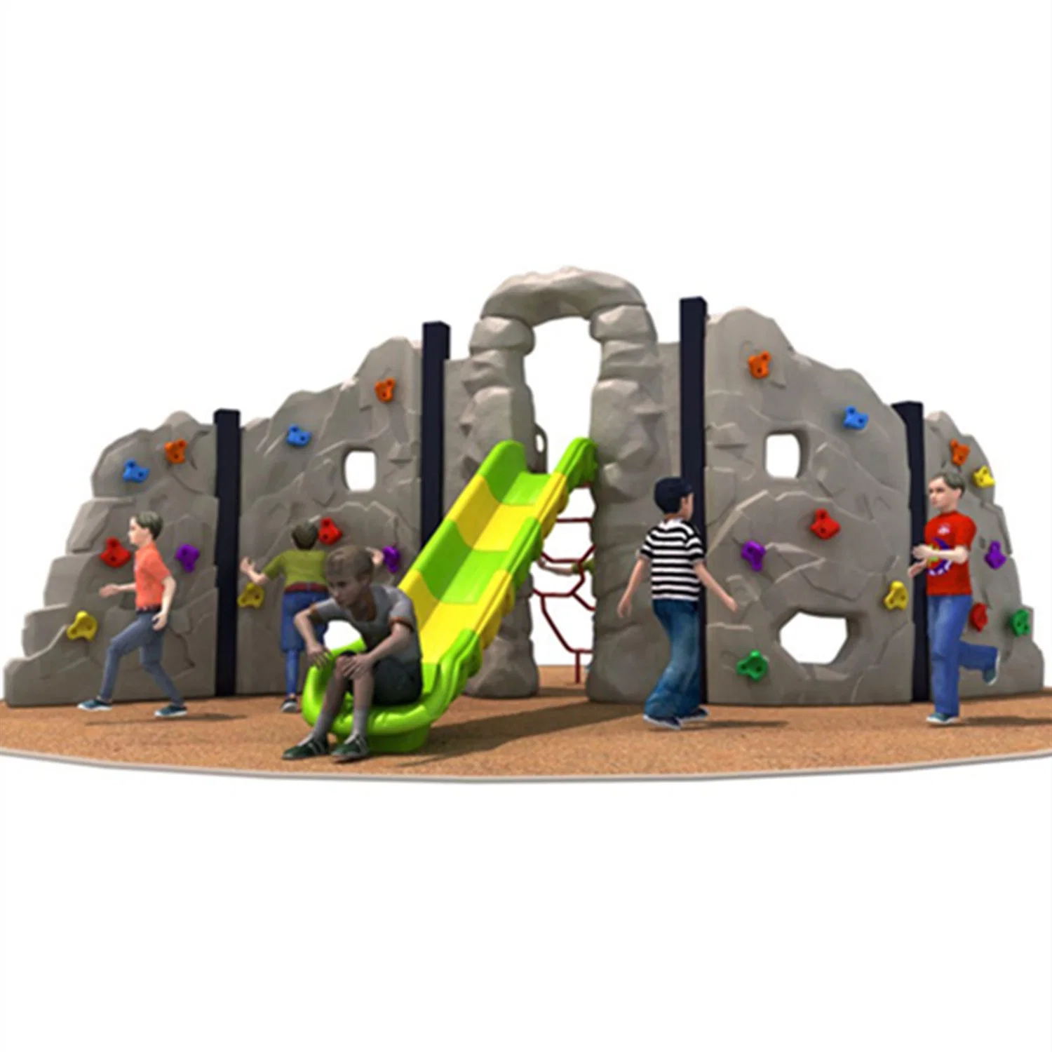 Kids Community Outdoor Playground Climbing Wall Park Sports Equipment Ym170