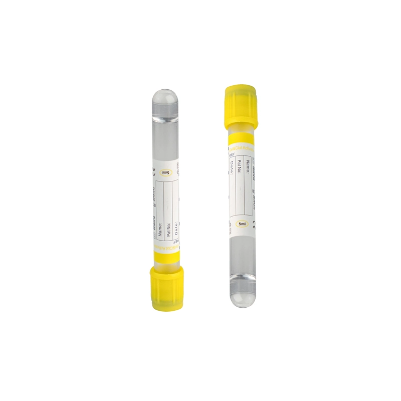 Yellow Top Vacuum Blood Collection Tube Gel and Clot Activator Tube