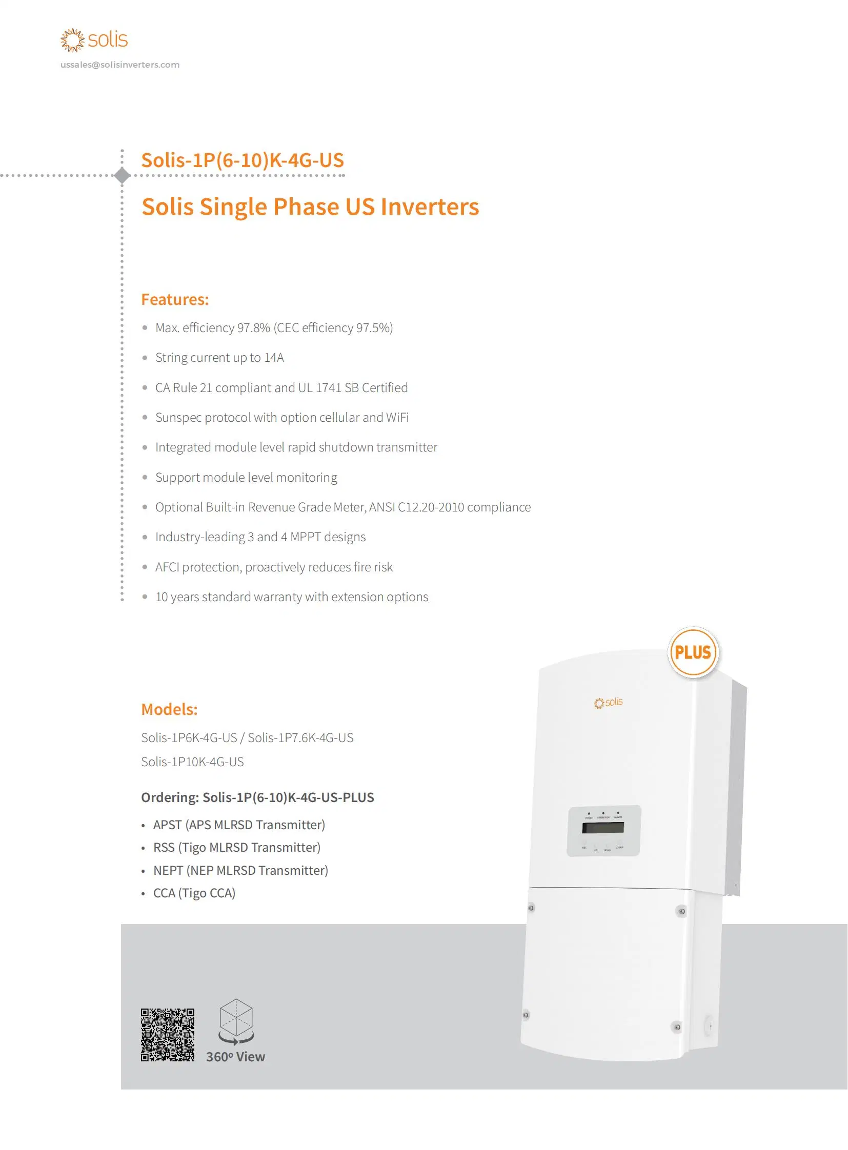 Solis Solar Light Inverter for North American Roofs