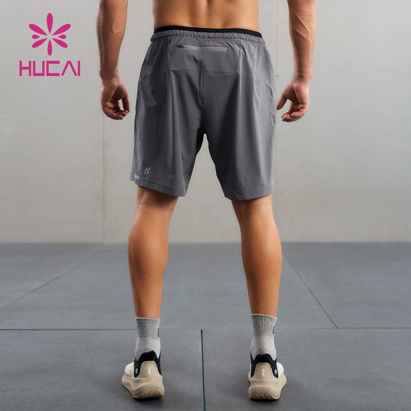 Специальная ODM-ткань с высокой рабочей фасон эластичная Модная подкладка кармана для телефона Спортивные шорты для фитнеса 2 в 1 с внутренней внутренней панелью для мужчин