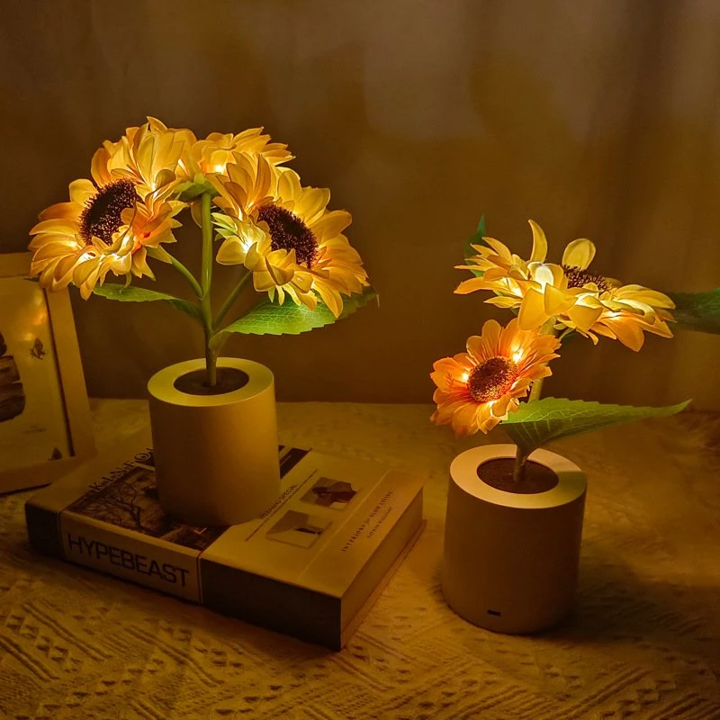 Artificial Flower Table Lamp Atmosphere Night Light