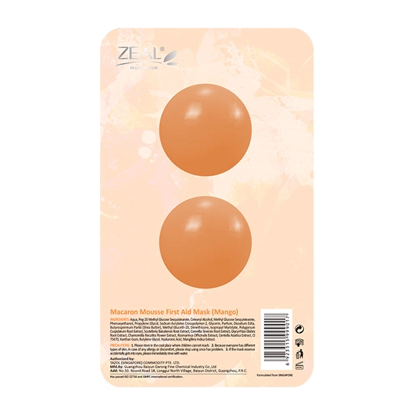 GMPC Factory OEM 2021 Mango Macaron Mouse First Aid face Masque soin hydratant et hydratant pour la peau