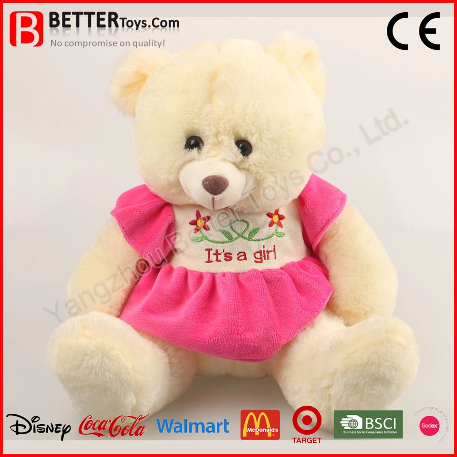 China Manufacturer Singing Stuffed Teddy Bear in Skirt Plush Toy