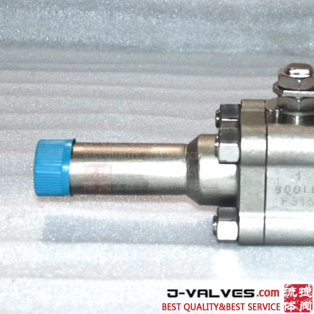 3piece Forged Steel F316L Full Port Floating Lengthened Socket Welding Ball Valve