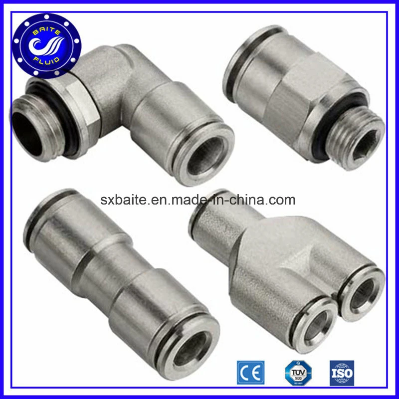 China Tube Threaded Pneumatic Air Hose Fittings Plastic Metal PU Pneumatic Fittings