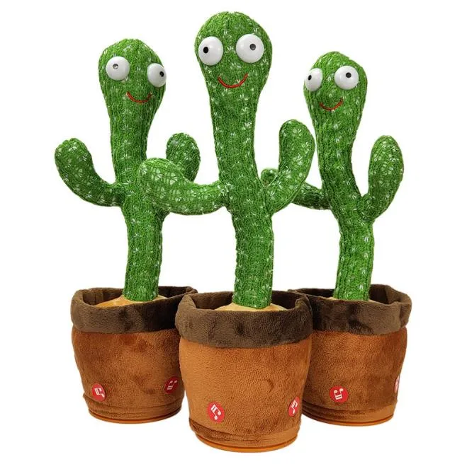 2022 Productos muy calientes para niños Educación temprana Toy Magic Cactus Plush Toys Muñecas de Baile