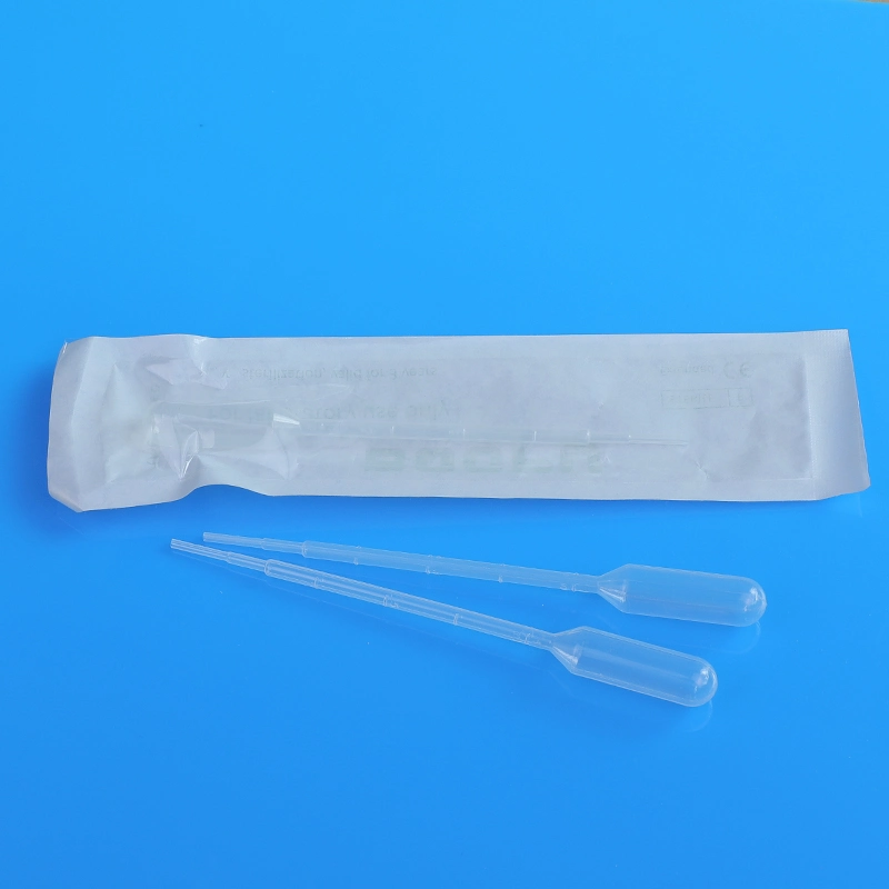 Medical 5ml Large Bulb Plastic Medical Equipment Labtory PP Material Disposable Graduated Dropper 1ml 2ml 3ml Clear Transparent Sterile Transfer Pipettes OEM