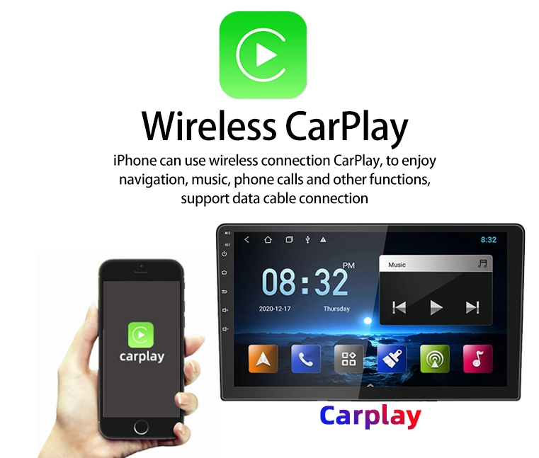 Ts7 10 polegadas IPS Ecrã Táctil completo Car Video GPS Leitor multimédia Rádio para automóvel Universal Leitor de áudio de música