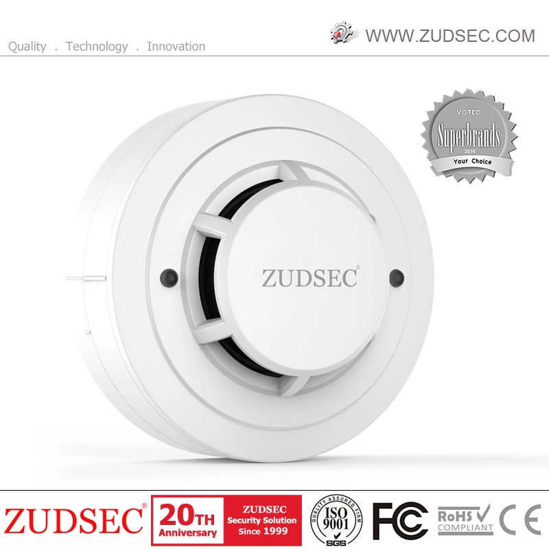 Independent Fire Smoke Alarm Detector with 9V DC Battery and Ce Certification