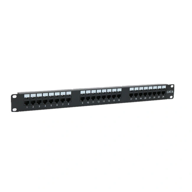 19 Inch 1u LED Keystone Jack Patch Panel Manufacturers 24 Port with LED