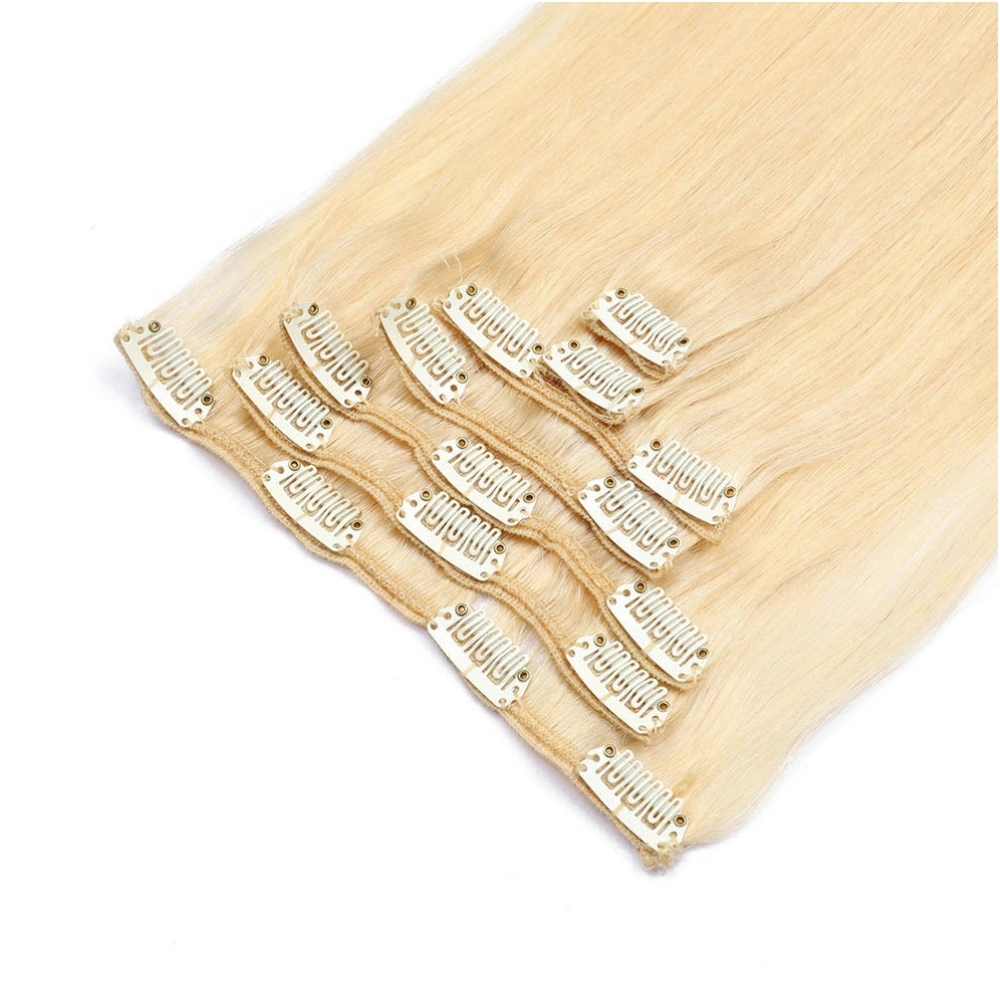 Best Selling Human Hair Clip in Hair Extensions 100% Human Raw Indian Hair Clip Ins