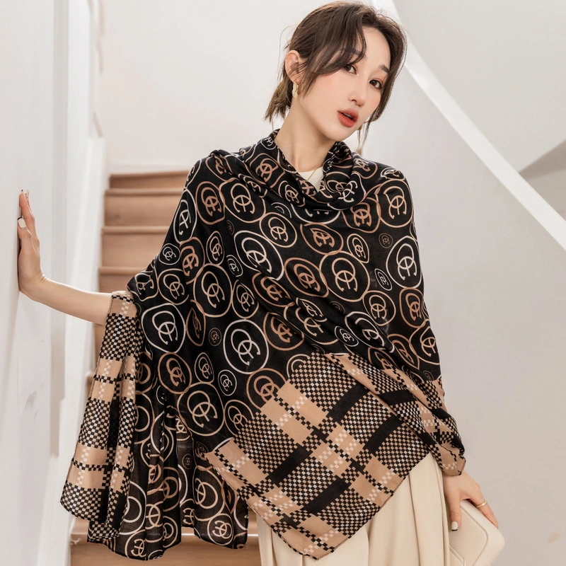 2023 Fashion Oversize High Copy Autumn Lightweight Printed Scarf