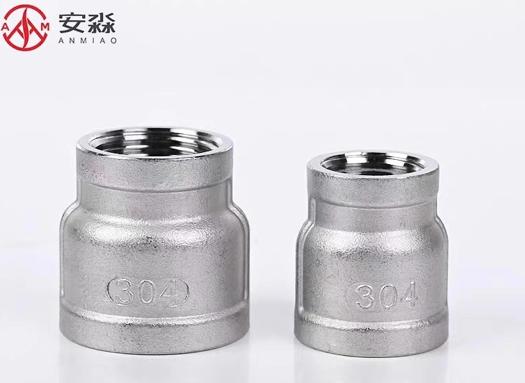 Anmiao Stainless Steel Threaded Reducer Coupling Socket Banded Water Pipe Fitting