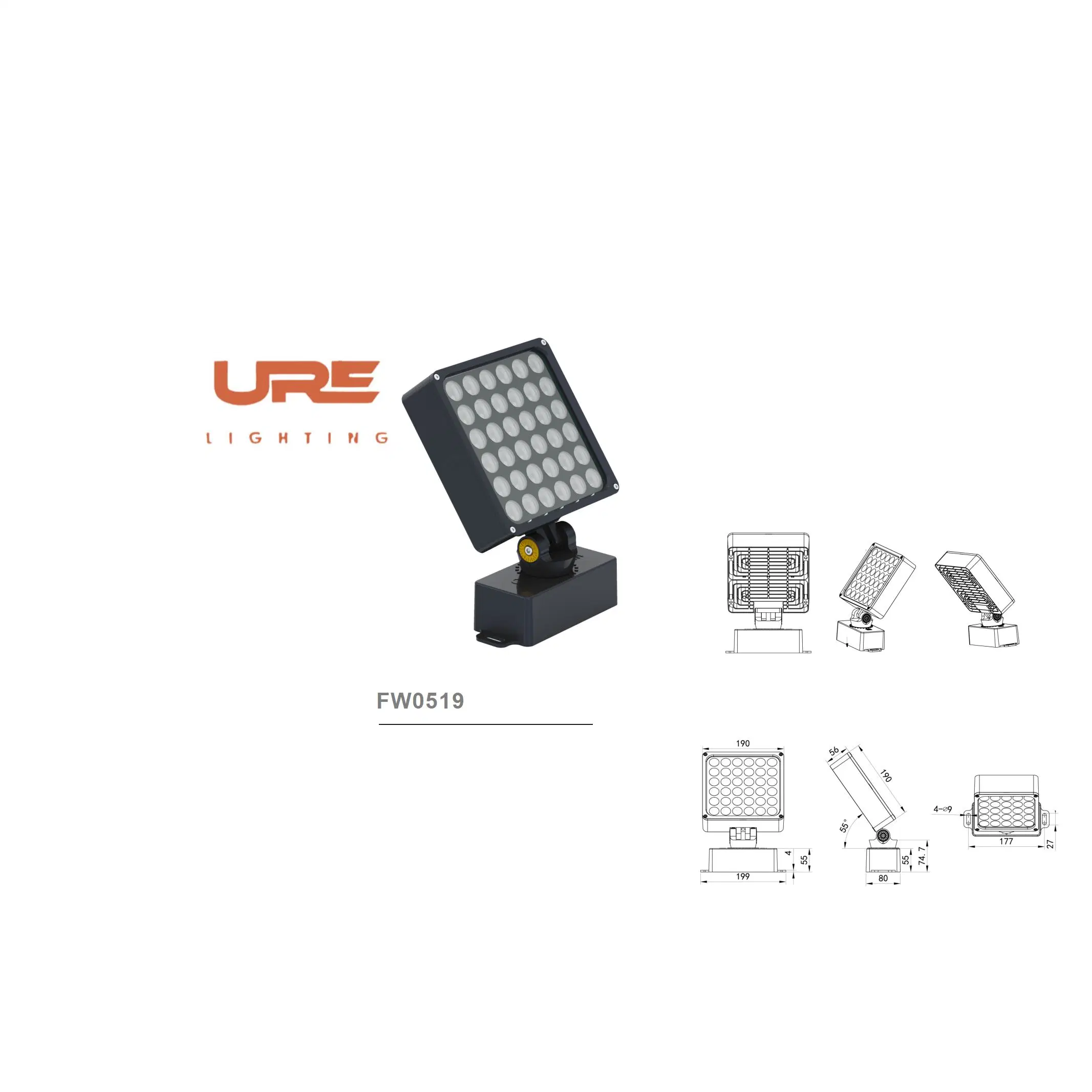 Punto de Luz LED estadio al aire libre Proyecto haz de luz LED de inundación de las luces de la etapa