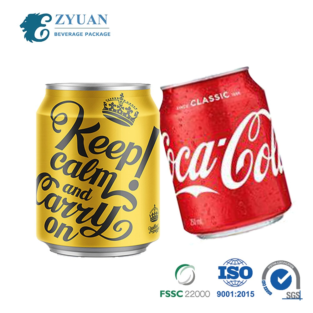 250ml Stubby Nuevos Productos de Aluminio Metal Logotipo personalizado bebidas bebida carbonatada por Pet