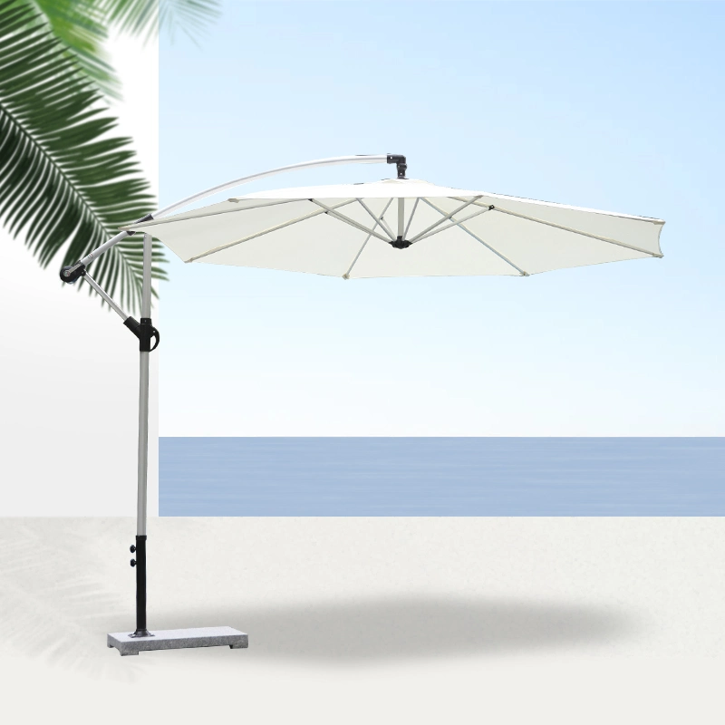 Outdoor Garden Furniture Cantilever Aluminum Parasol Polyester Sun Umbrella for Patio