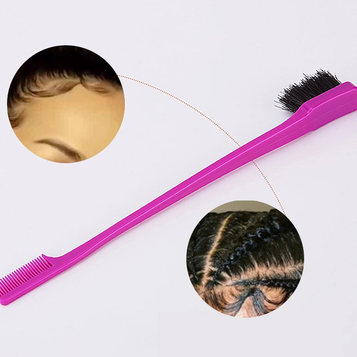 Good Quality Customized Color 2-in-1 Edge Control and Hair Brush, Edge Brush