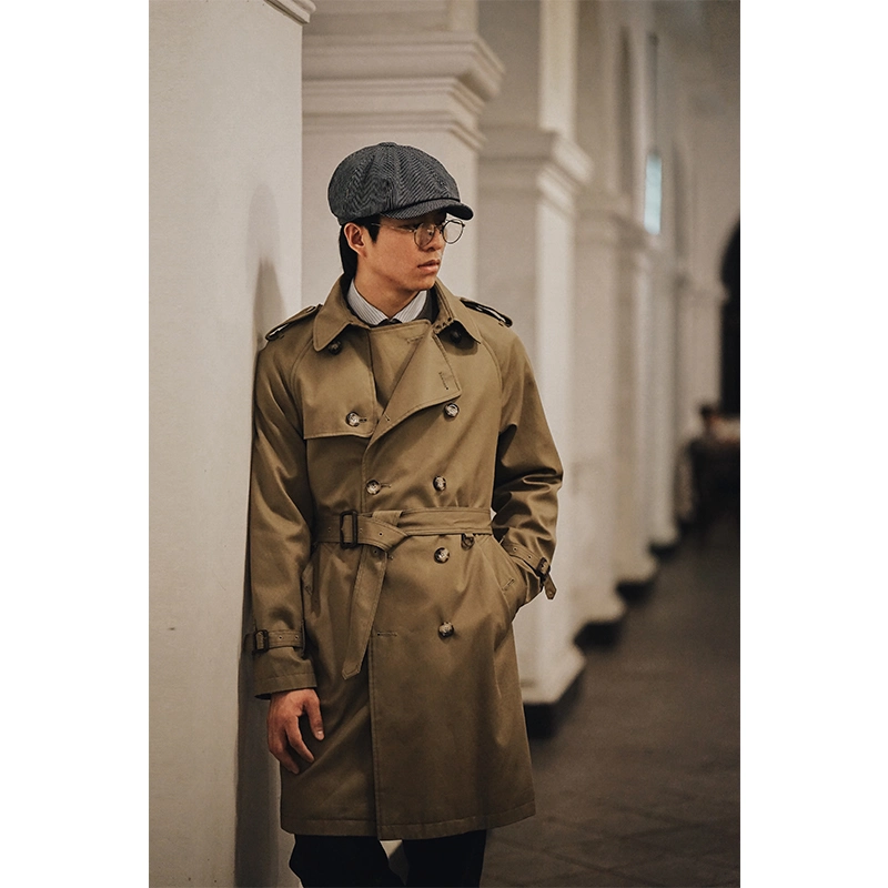 ODM Trench Spring / Autumn Customized Jacket Garment Men Outerwear Wind Coat