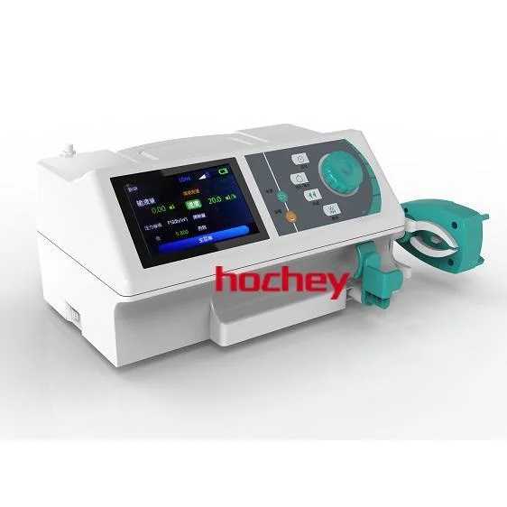 Hochey Medical Hospital CE Grade الدقيقة فحص تجريبي ثنائي القناة مضخة المحقنة محمولة باستخدام المعدات