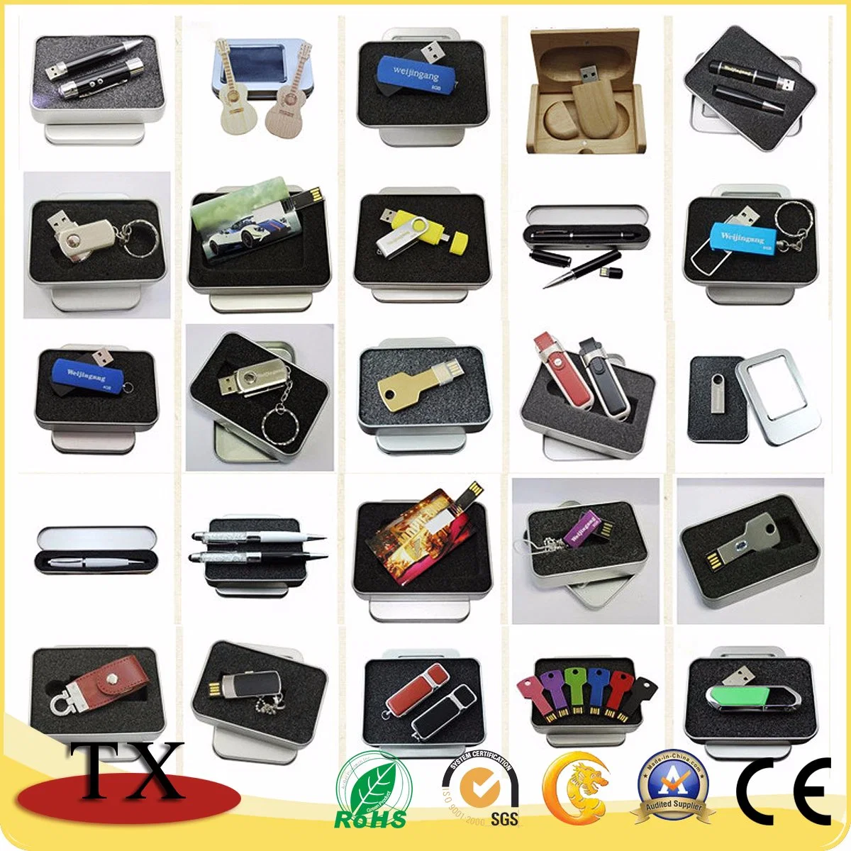 Oferta promocional laser USB Metal Pen Drive Flash USB de caneta