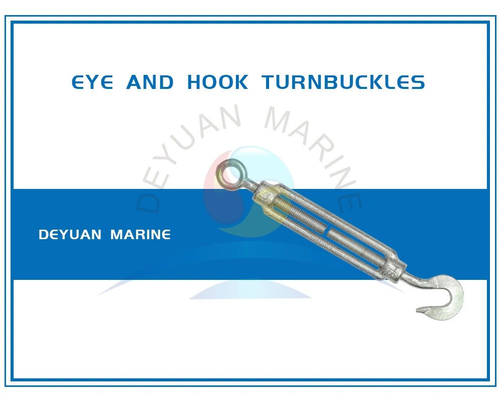 Us Type Galvanized Wire Rope Eye and Hook Turnbuckles for Rigging