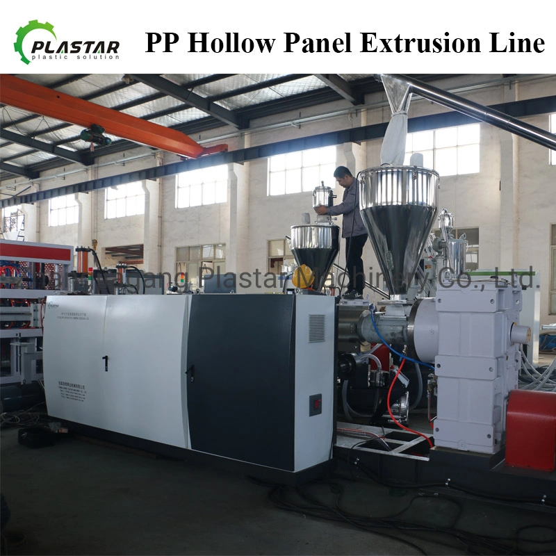 PP Hollow Sheet Extruding Machinery for Concrete Work 16mm 18mm 20mm Polymer Formwork Board Extrusion Line