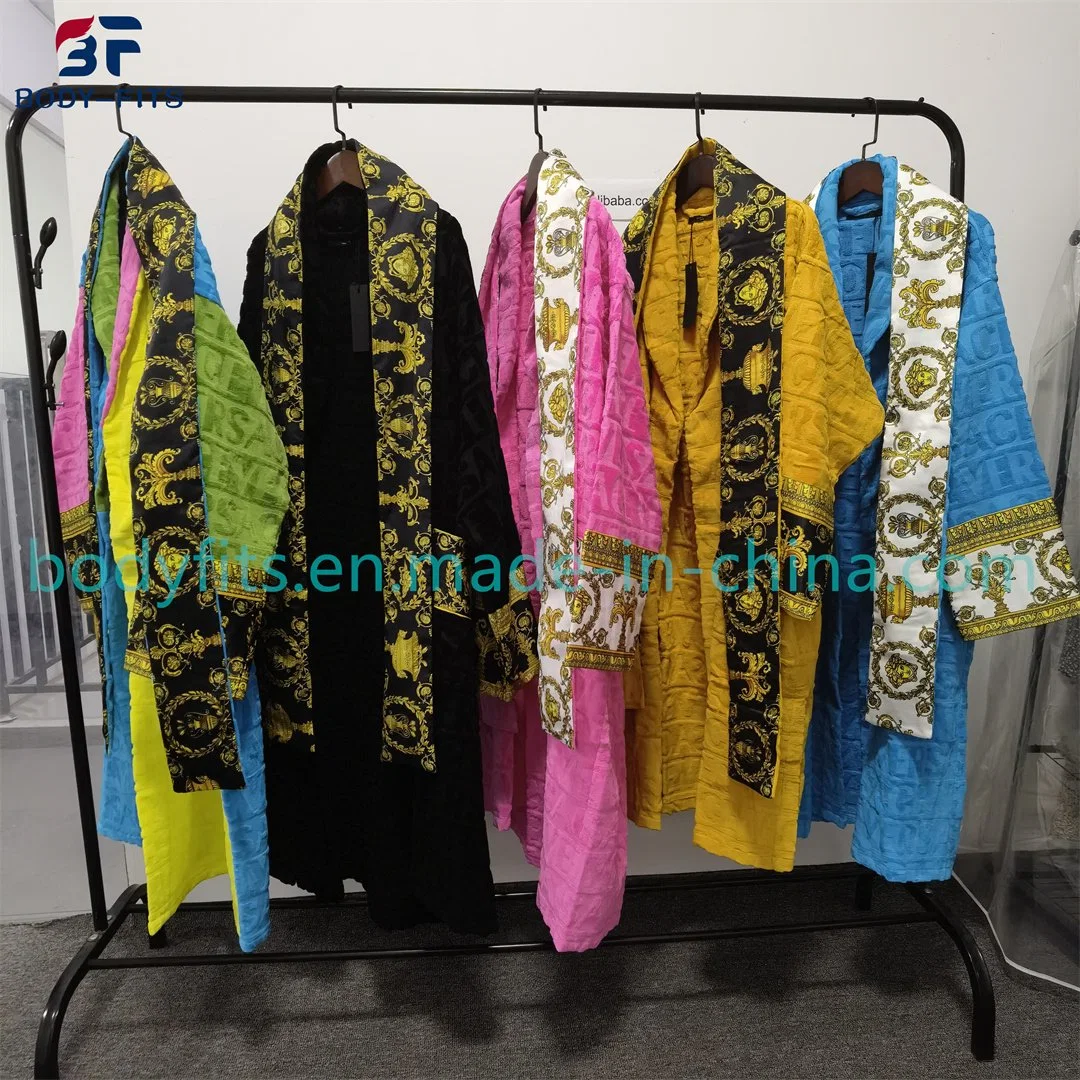 Custom Bathrobe Winter Women Bathrobe 100% Cotton Terry Towel Luxury Bath Robe Winter Pajamas