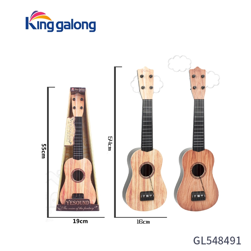 Cute Cartoon Musical Instrument Plastic Guitars Four Strings Kids Toy Ukulele