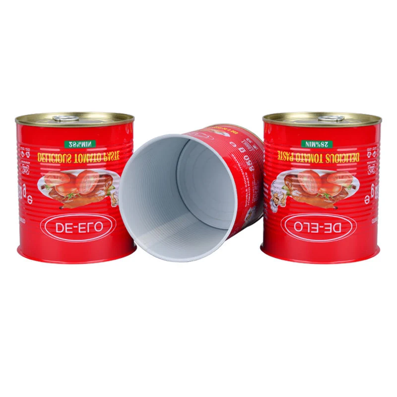 Various Empty Pack Metal Tin Food Can for Tomato Paste 850g Round Sealed Tin Can