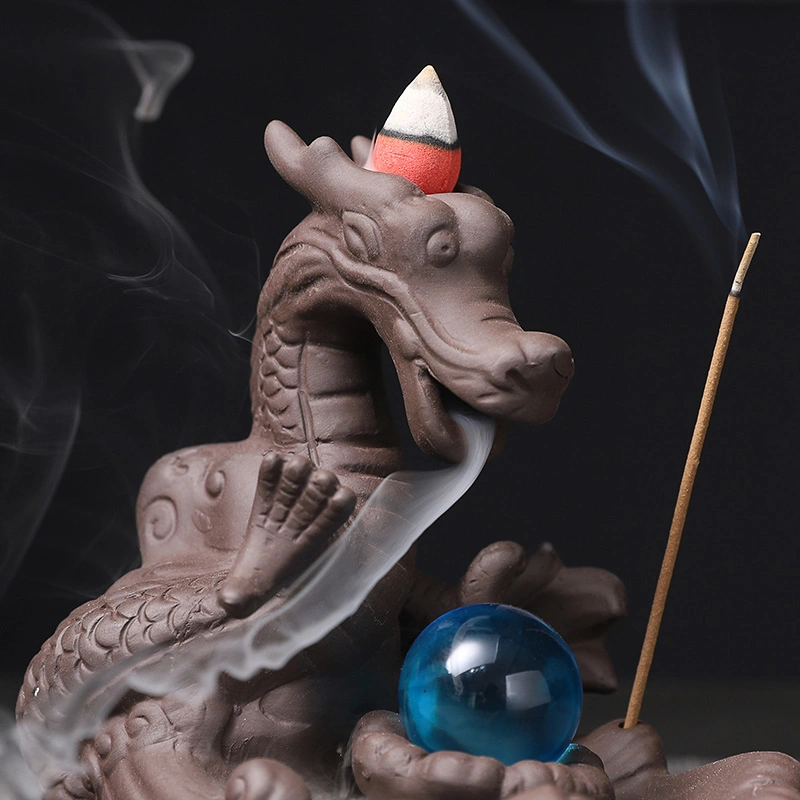 Ceramic Incense Burner Resin Dragon Marble Arabic Supplier Wholesale/Supplier Custom Incense Packaging Smoke Backflow Incense Burner Christmas Gift