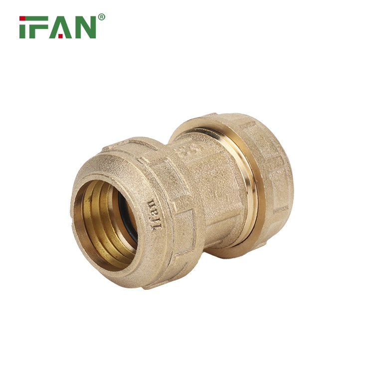 Ifan Factory PP PE Connector Pumping Brass Pipe Fitting Forging Brass Compression Fittings