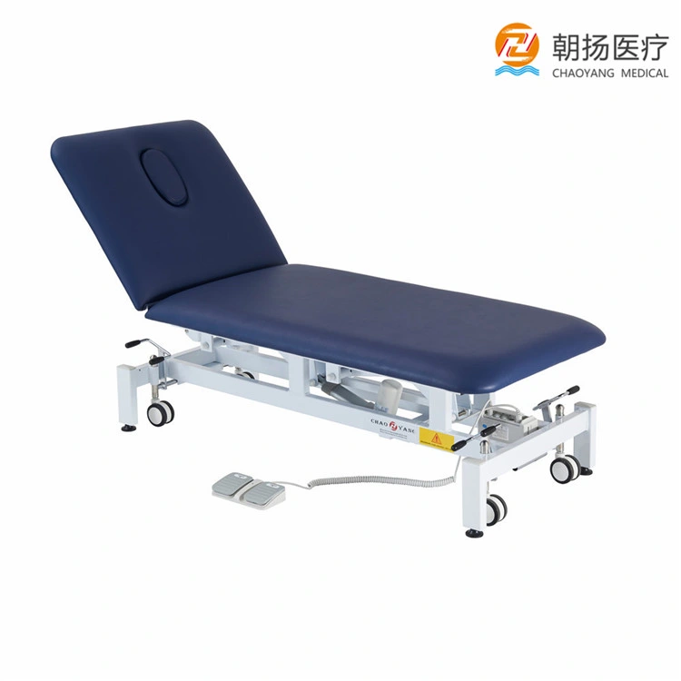 Table de massage professionnelle électrique pour étirement thérapeutique physique en chiropractie.