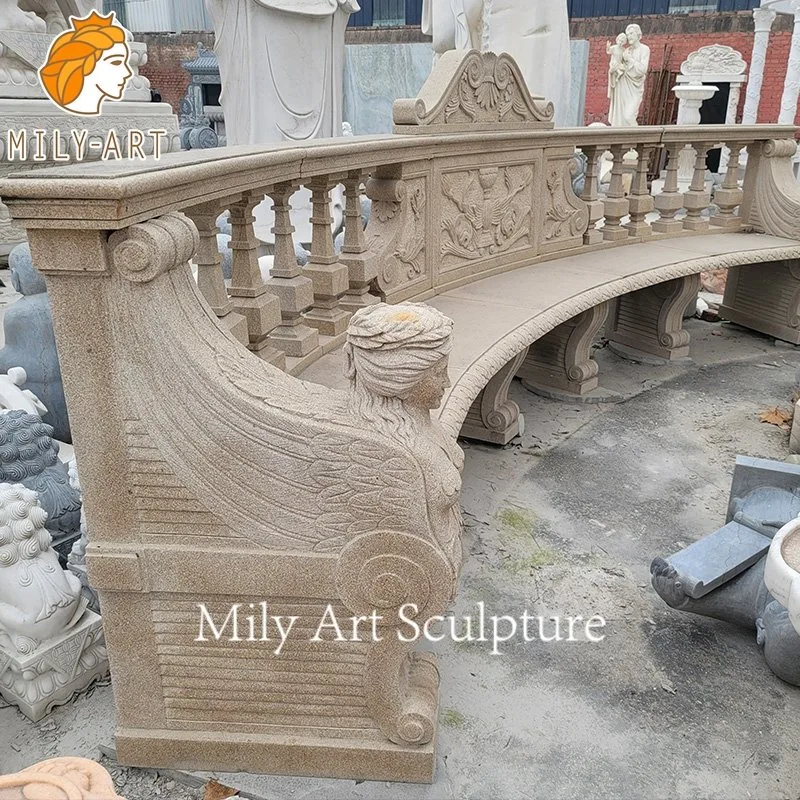 Custom Garden Natural Stone Marble Benches for Outdoor Decor