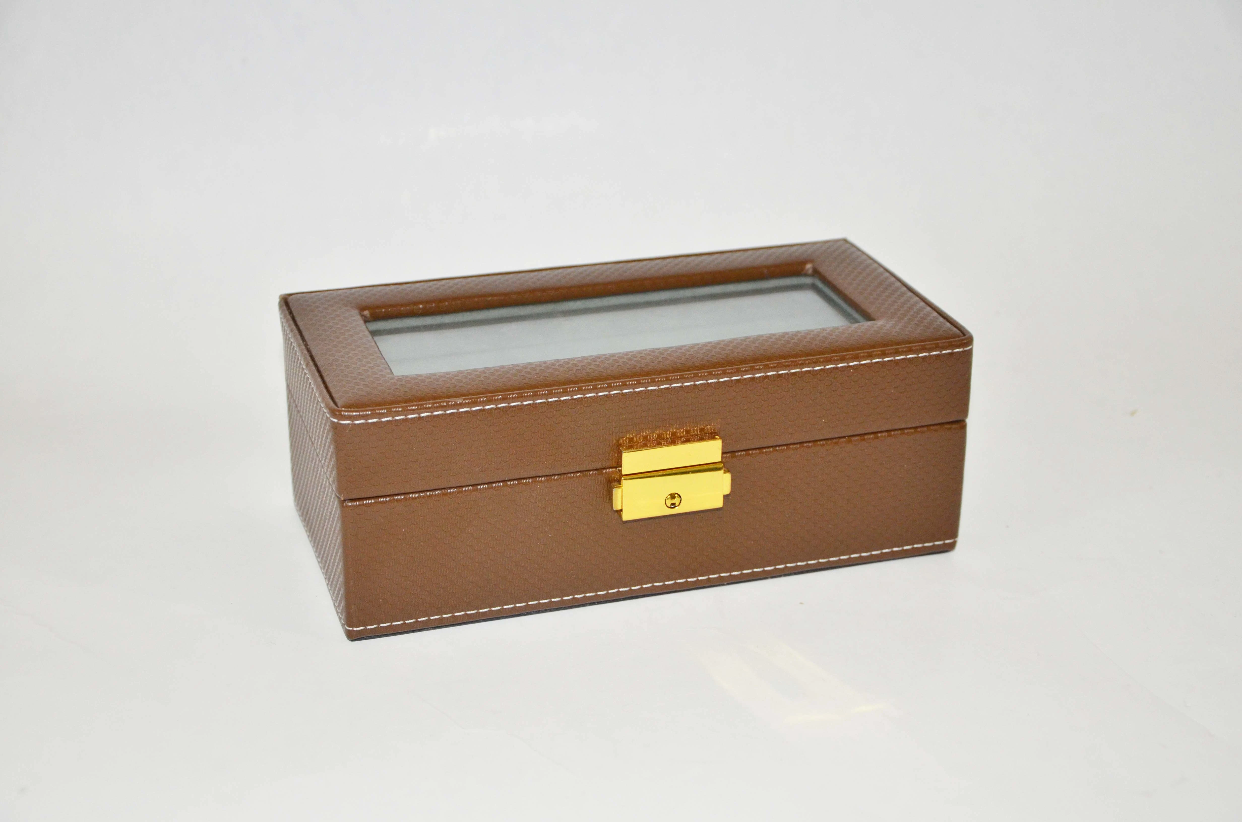 OEM case en cuir/cosmétiques Watch Watch Box pour 4 montres