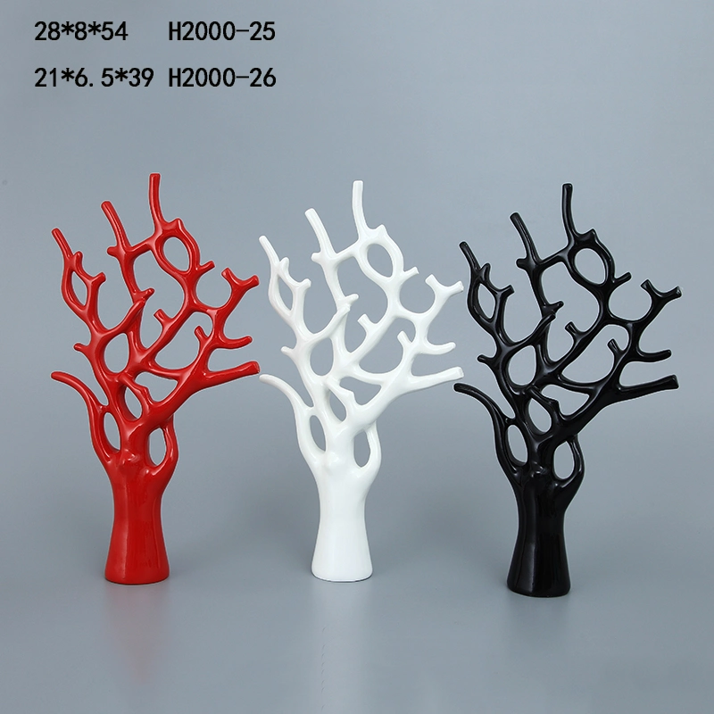 Six Colors Coral Polyresin Decoration Table Display Figuriens