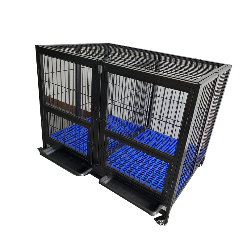 2023 Wire Dog Cages Metal Dog House with Divider Pet Carrier