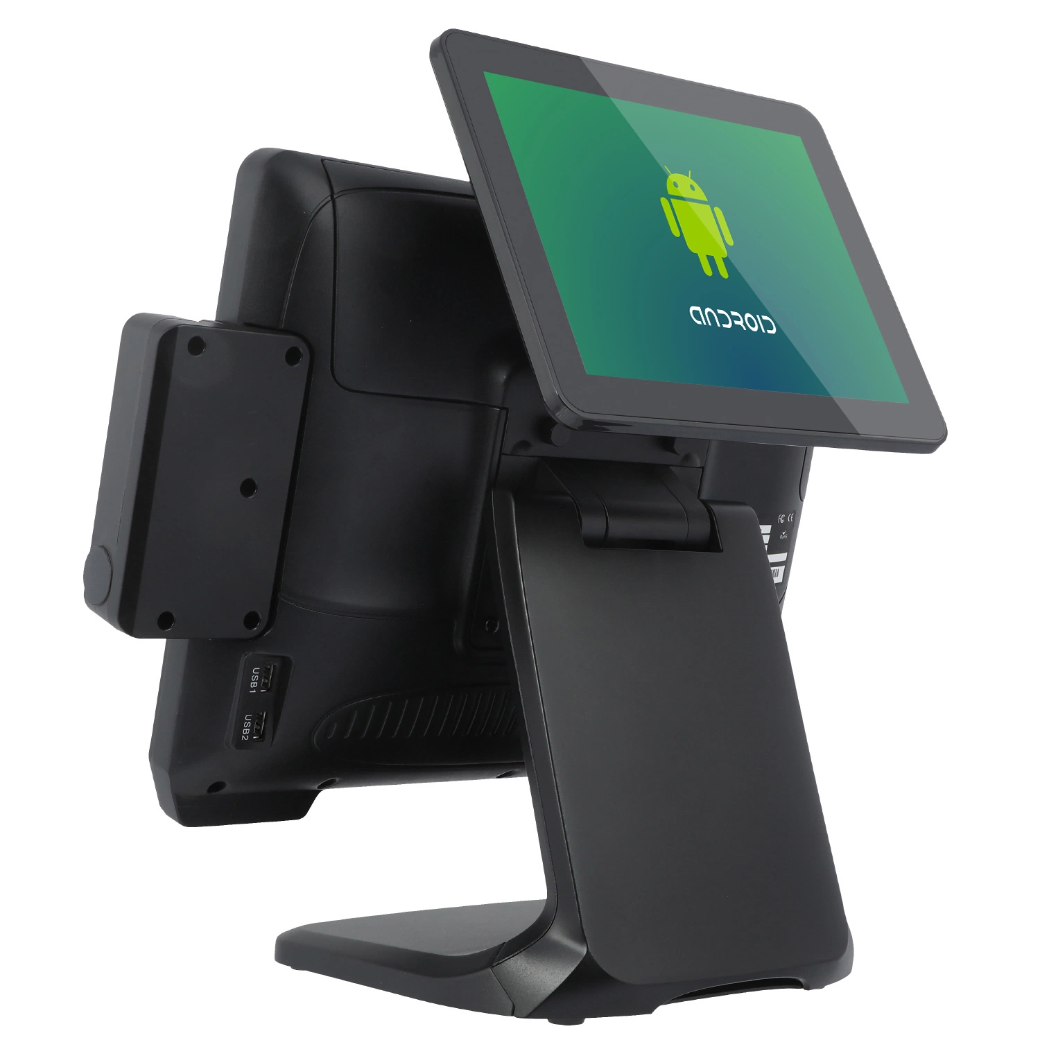 Großhandel/Lieferantspreis 15inch POS All-in-One-Maschine Dual-Screen-Kasse Bequemlichkeit Speichert Android ATM POS-Maschine