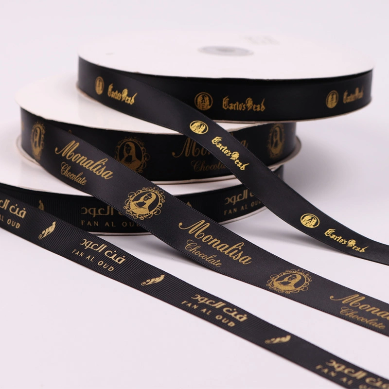 Wholesale/Supplier Custom Logo Factory Direct Sales Multi-Specification Flower Pattern Heat Transfer Polyester Belt DIY Bow Decorative Belt Gift Wrapping Belt