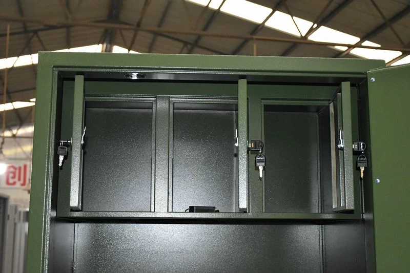 خزانة تخزين الأسلحة الإلكترونية ذات باب واحد بلون أخضر