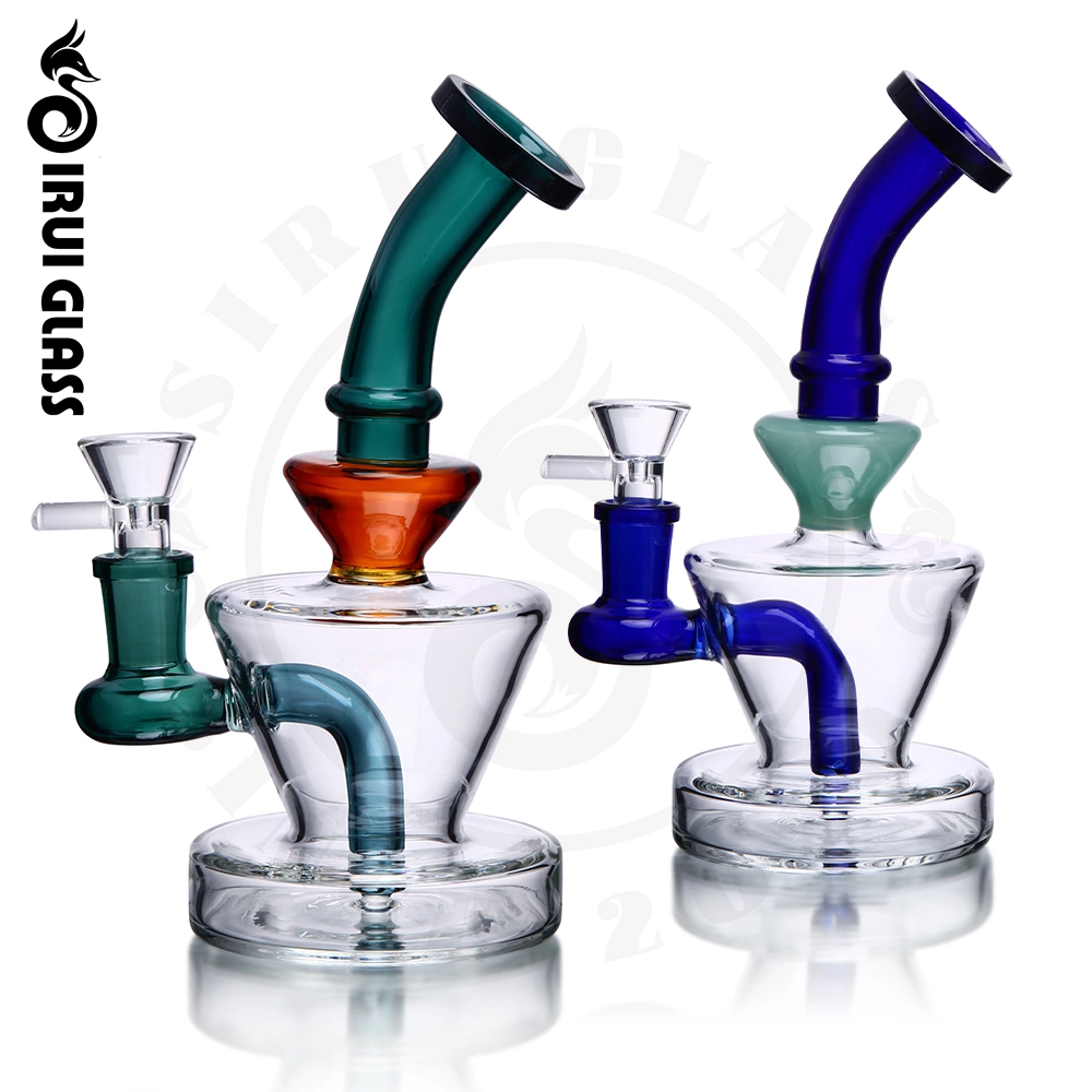 Сируй стекло курить водопровод мини сухой травы масло DAB Rig Glass Smoking Crystal Clear Girly Bent Neck DAB Rig Мини-стеклянная трубка для куря масла