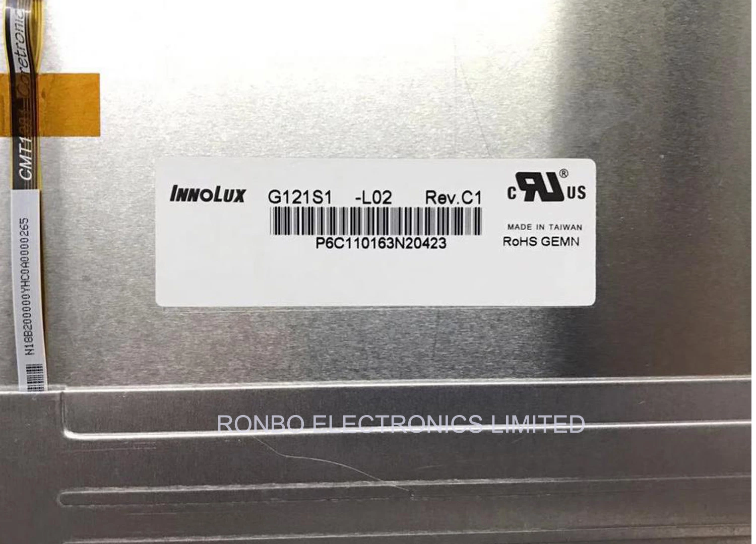 Innolux G1211-L02، 12.1 بوصة 800× 600 ميجا فولت أمبير، درجة سطوع عالية عرض السيارات