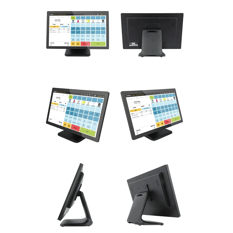 Monitor LCD POS de 21.5 polegadas para desktop, console industrial incorporado, display táctil capacitivo