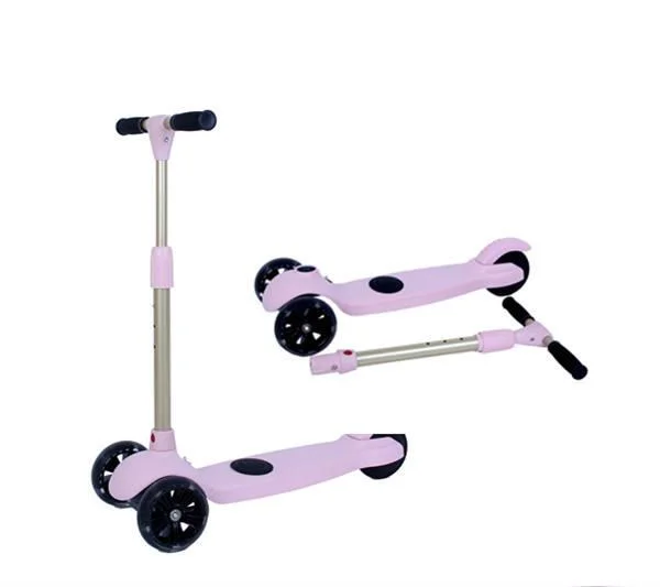 3 ruedas Scooter eléctrico empuje ajustable en altura manillar plegable plegable, los niños Kick Escooter para niños